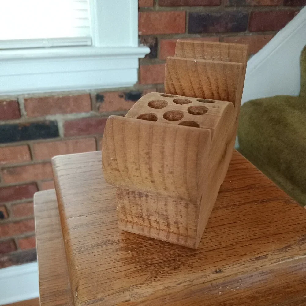 Wood Bunny Pencil Holder